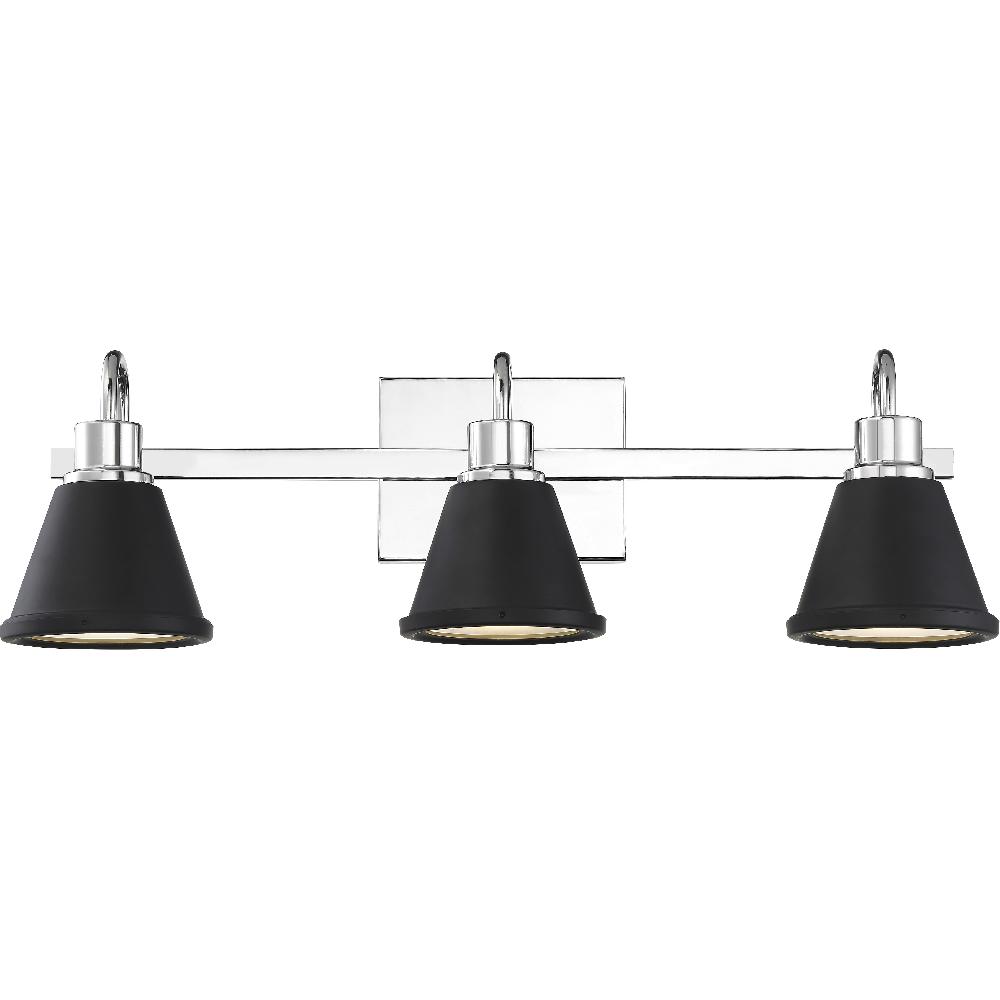 nuvo lighting Bette LED 24 inch Polished Nickel and Matte Black Vanity Light Wall Light