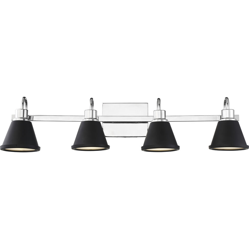 Nuvo Lighting Bette LED 32 Inch Polished Nickel And Matte Black Vanity Light Wall Light