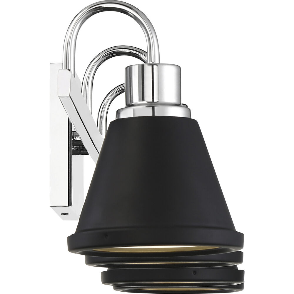 Nuvo Lighting Bette LED 32 Inch Polished Nickel And Matte Black Vanity Light Wall Light