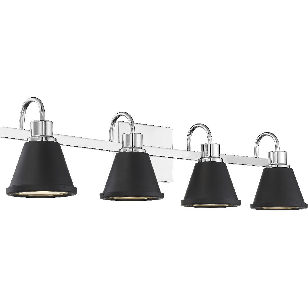nuvo lighting Bette LED 32 inch Polished Nickel and Matte Black Vanity Light Wall Light