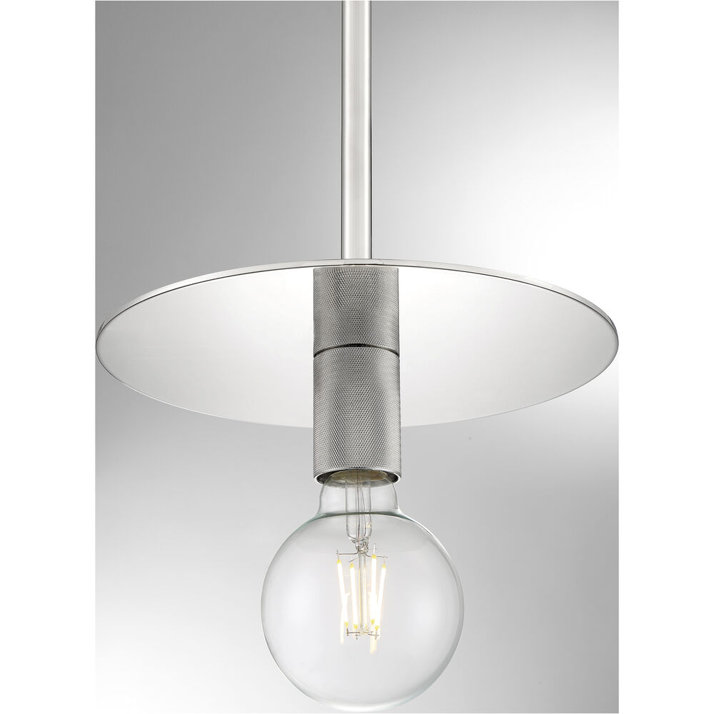 Nuvo Lighting Bizet 1 Light 10 Inch Polished Nickel Pendant Ceiling Light