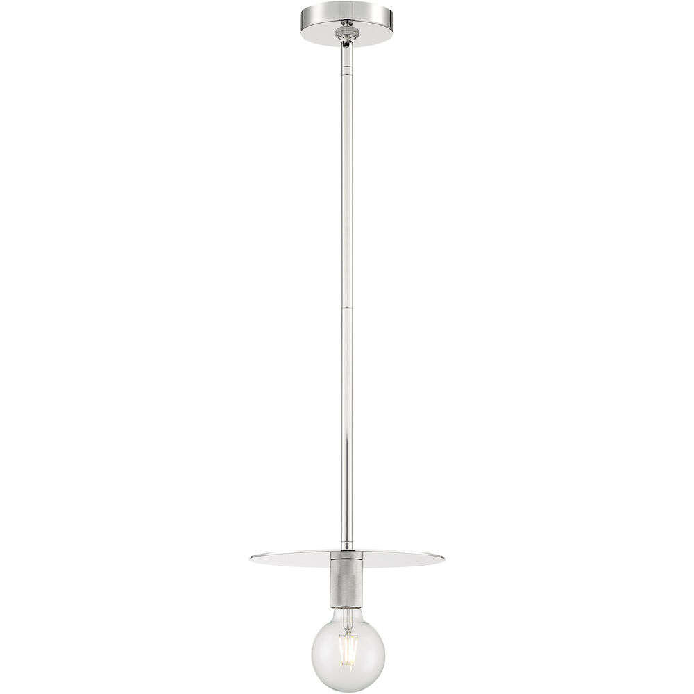 Nuvo Lighting Bizet 1 Light 10 Inch Polished Nickel Pendant Ceiling Light