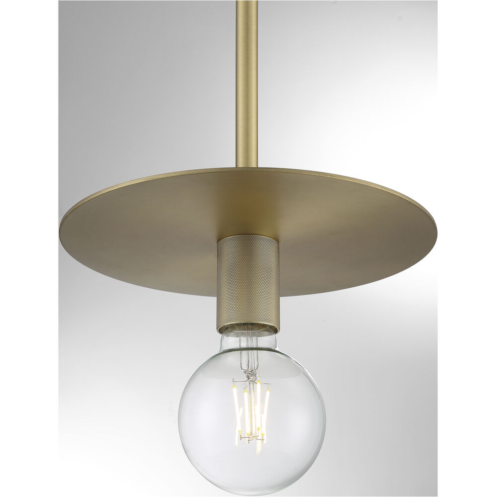 Nuvo Lighting Bizet 1 Light 10 Inch Vintage Brass Pendant Ceiling Light