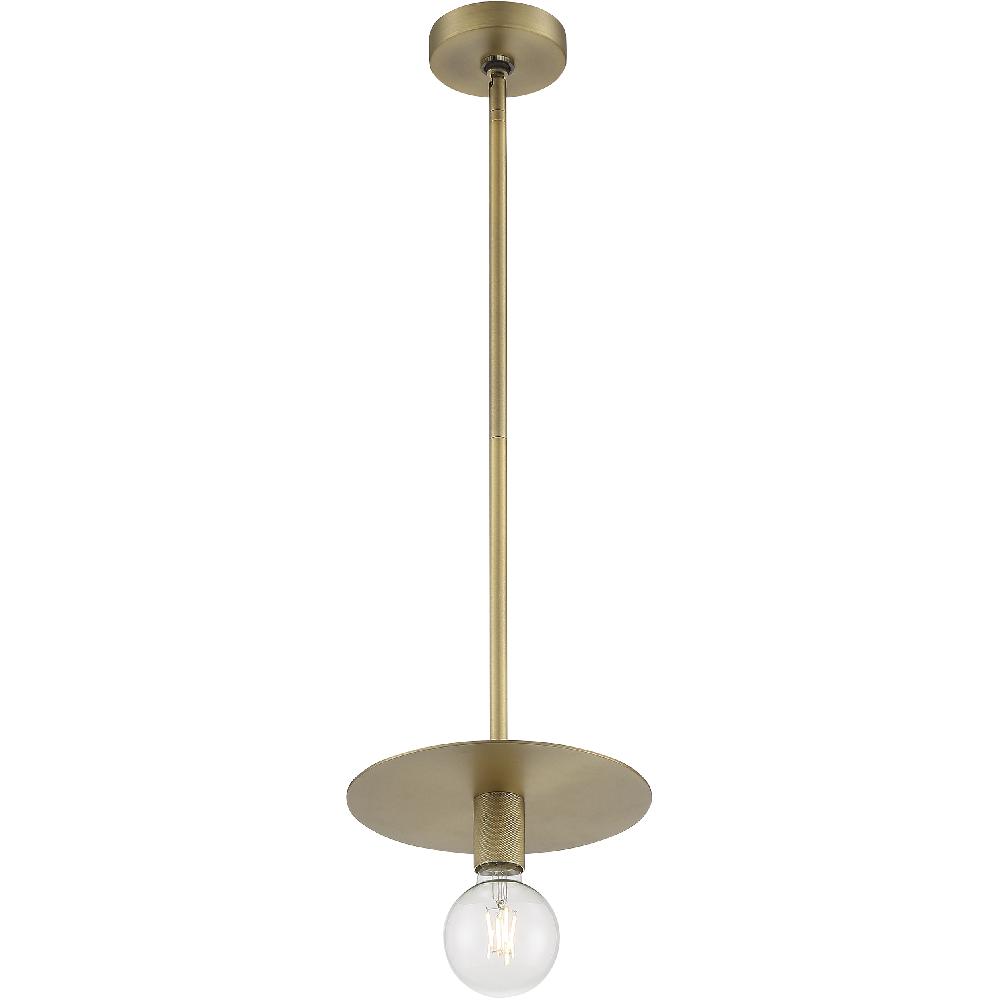 nuvo lighting Bizet 1 Light 10 inch Vintage Brass Pendant Ceiling Light
