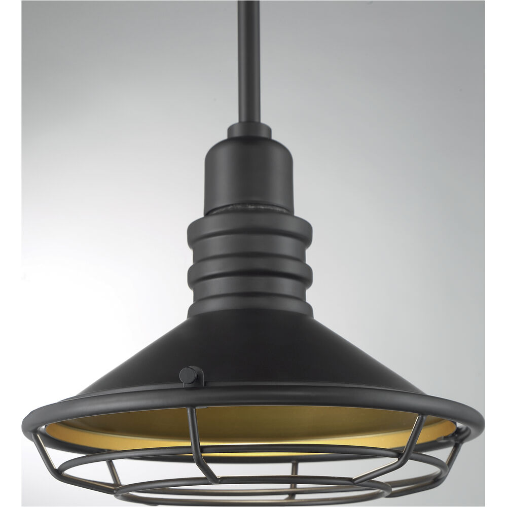 Nuvo Lighting Blue Harbor 1 Light 9.75 Inch Dark Bronze And Gold Pendant Ceiling Light