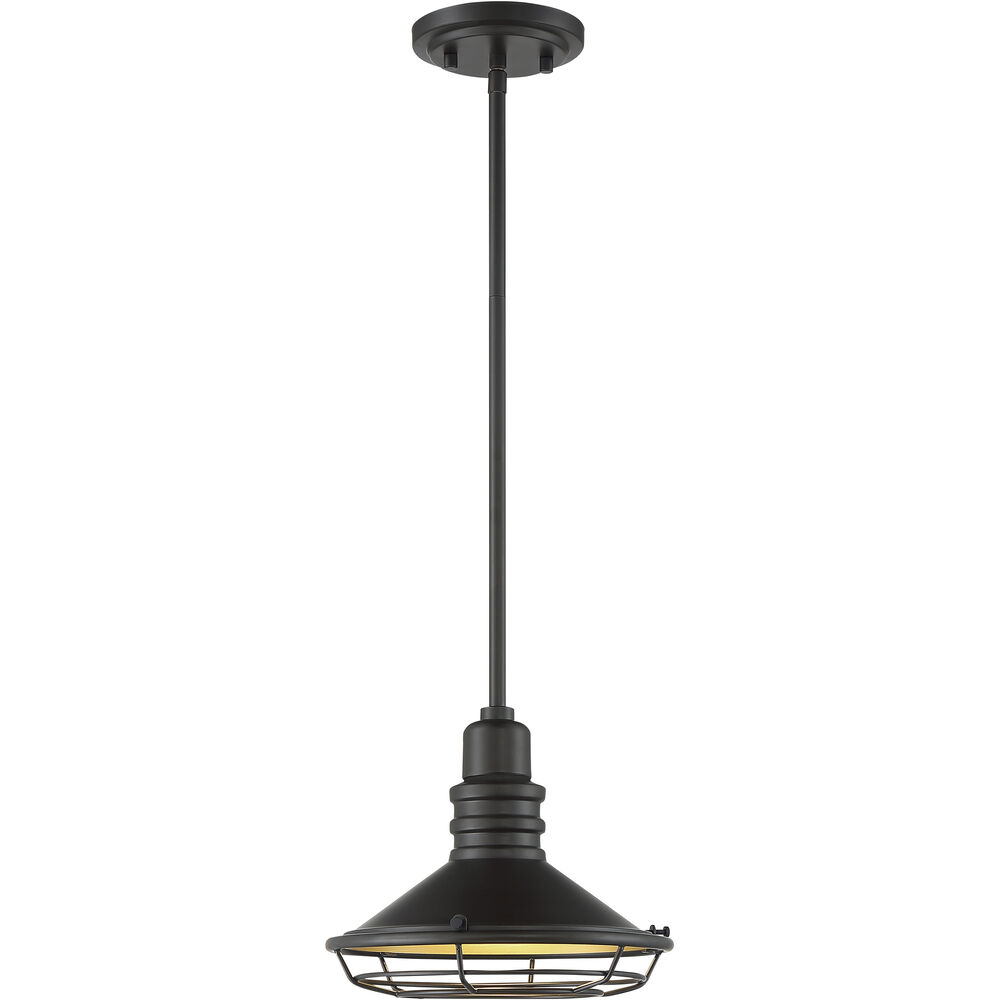 Nuvo Lighting Blue Harbor 1 Light 9.75 Inch Dark Bronze And Gold Pendant Ceiling Light