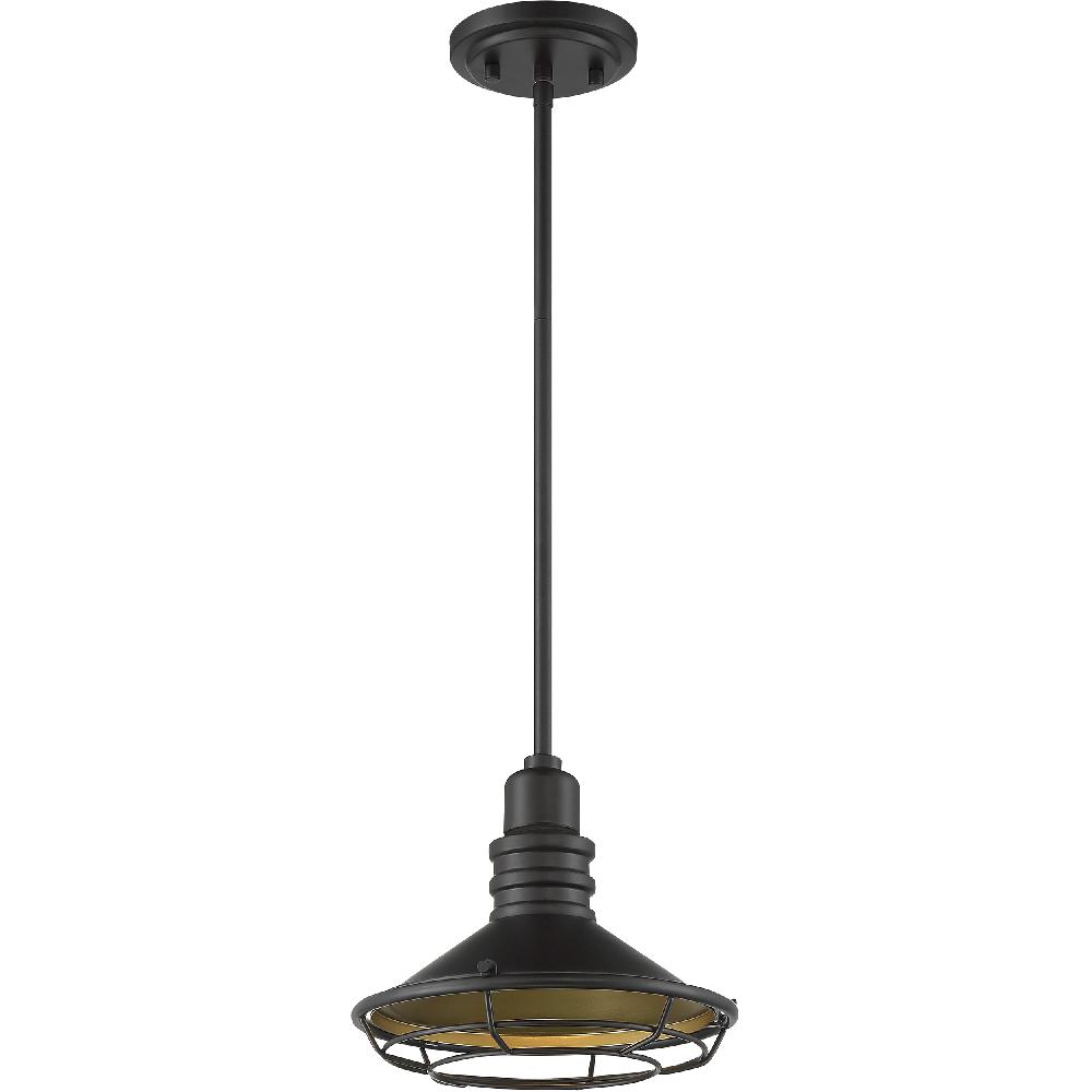 nuvo lighting Blue Harbor 1 Light 9.75 inch Dark Bronze and Gold Pendant Ceiling Light