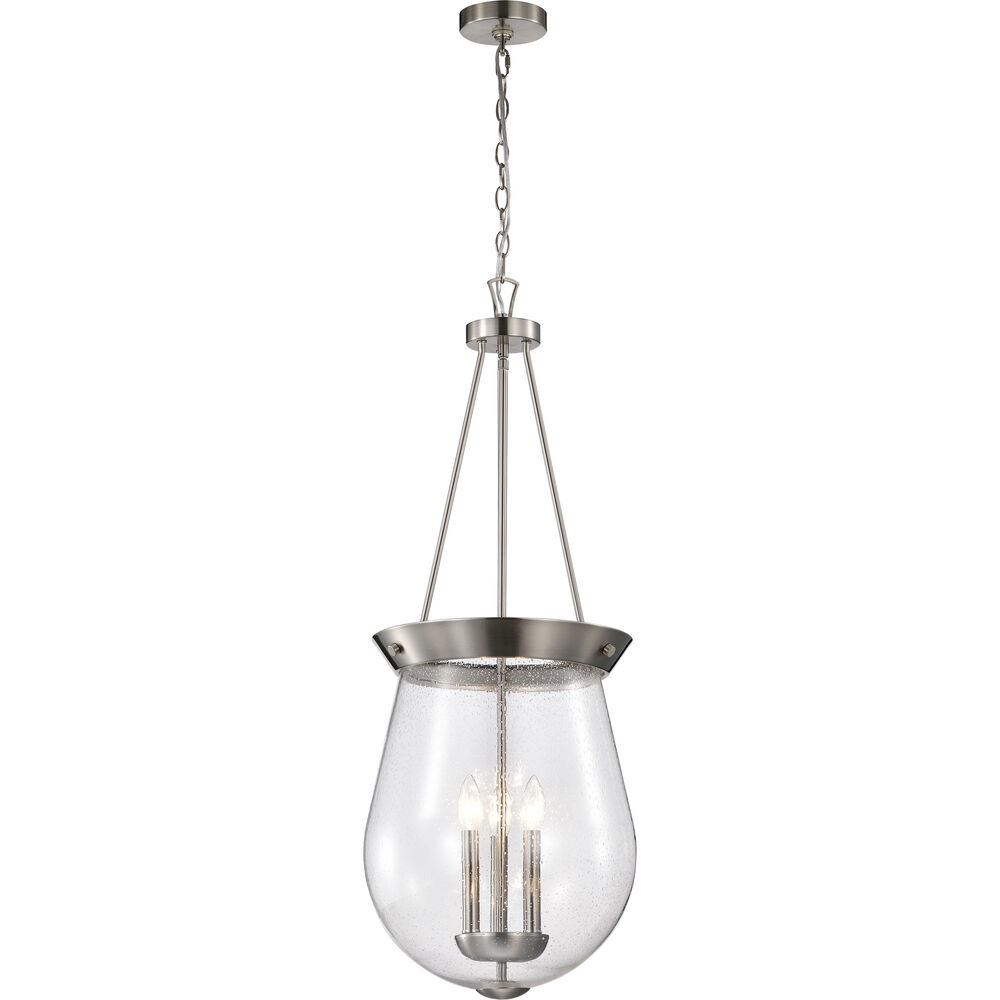 Nuvo Lighting Boliver 3 Light 14.13 Inch Brushed Nickel Pendant Ceiling Light