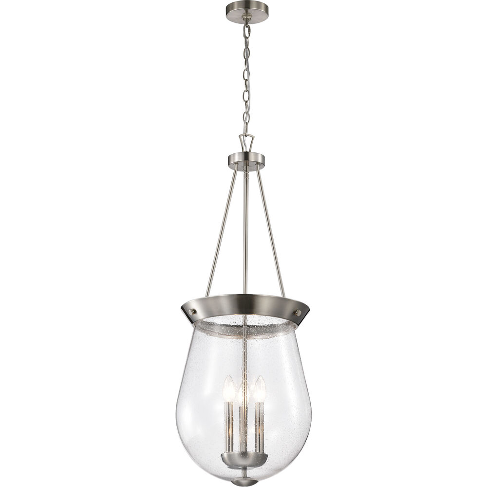 Nuvo Lighting Boliver 3 Light 14.13 Inch Brushed Nickel Pendant Ceiling Light