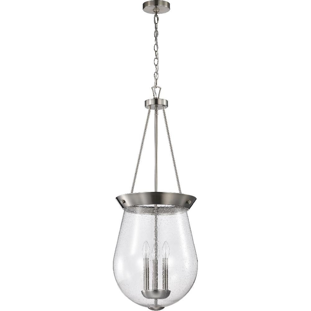 nuvo lighting Boliver 3 Light 14.13 inch Brushed Nickel Pendant Ceiling Light