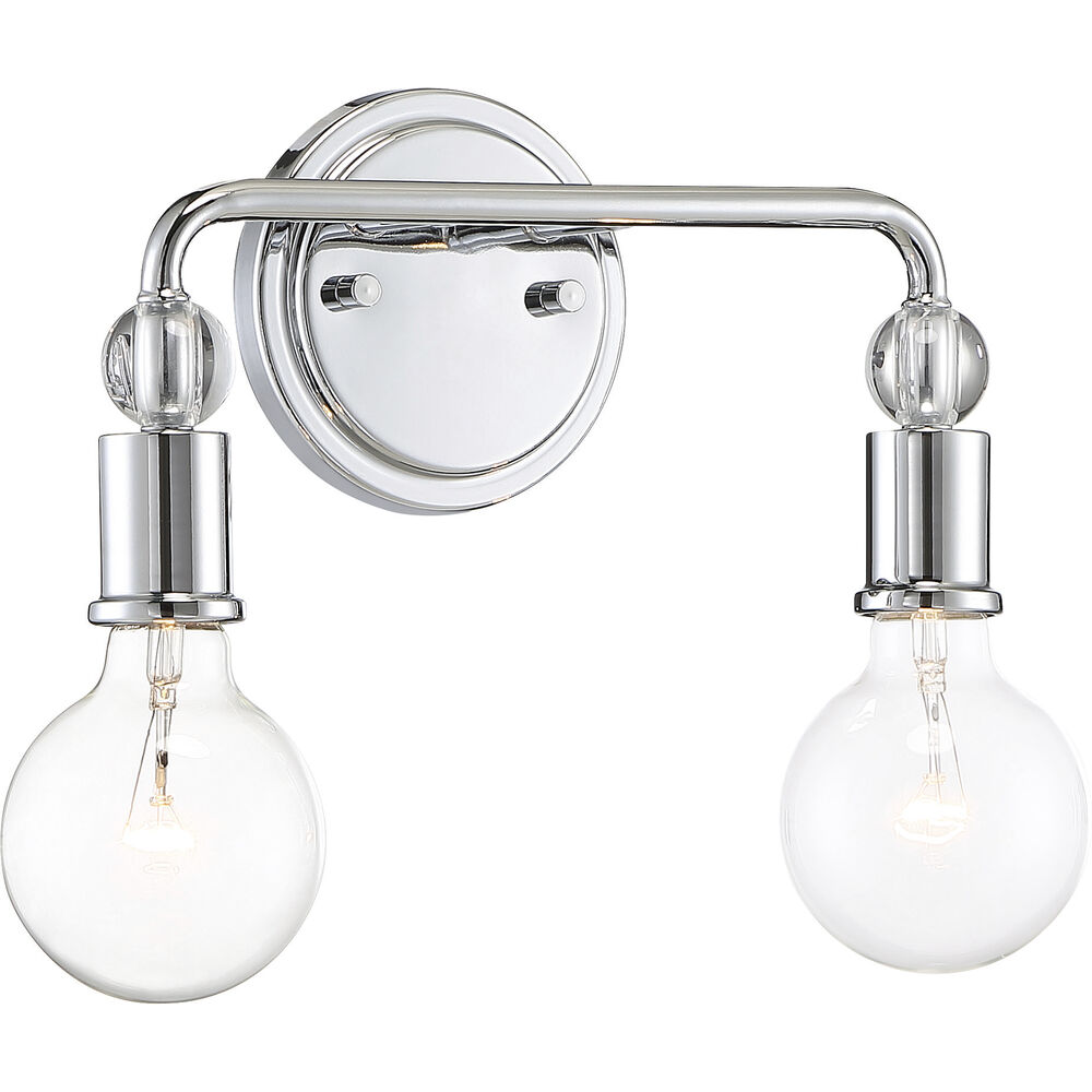 Nuvo Lighting Bounce 2 Light 13.88 Inch Polished Nickel Vanity Light Wall Light