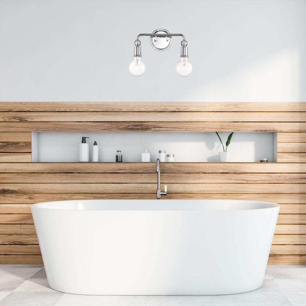 Nuvo Lighting Bounce 2 Light 13.88 Inch Polished Nickel Vanity Light Wall Light