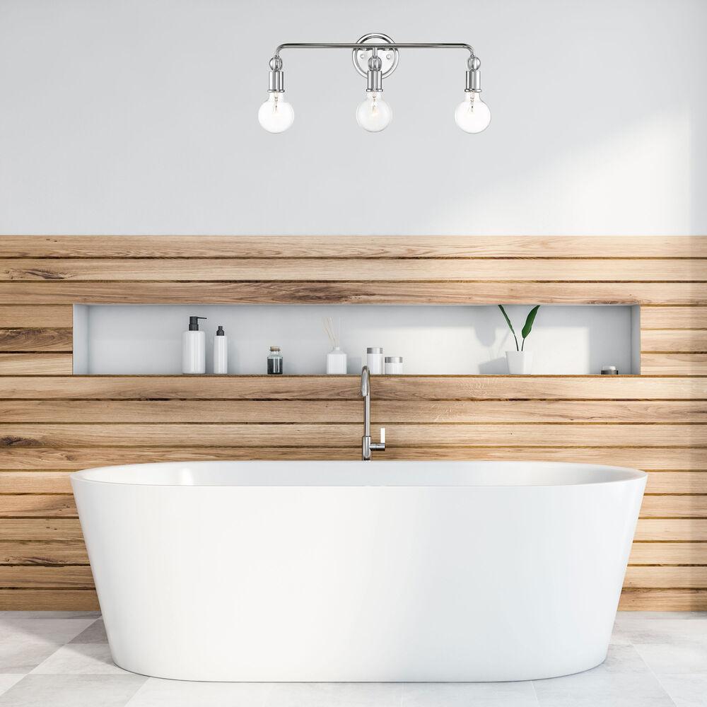 Nuvo Lighting Bounce 3 Light 24 Inch Polished Nickel Vanity Light Wall Light
