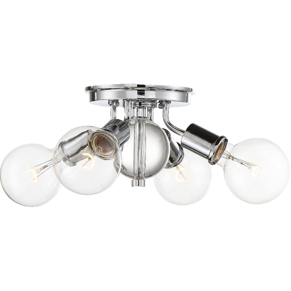 nuvo lighting Bounce 4 Light 14.75 inch Polished Nickel Flush Mount Ceiling Light