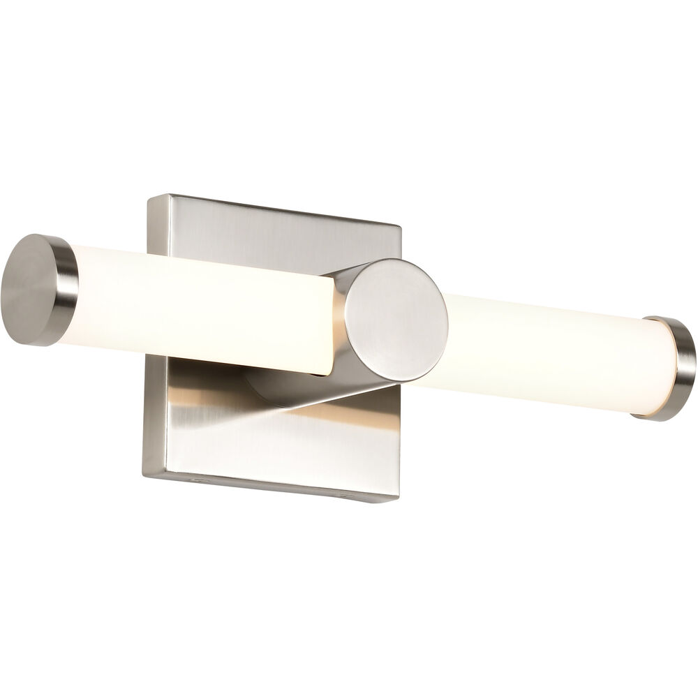 Nuvo Lighting Bowman LED 12 Inch Brushed Nickel Vanity Light Wall Light