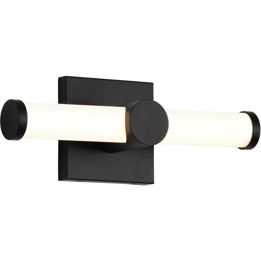 Nuvo Lighting Bowman LED 12 Inch Matte Black Vanity Light Wall Light