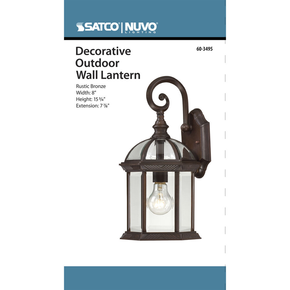 Nuvo Lighting Boxwood 1 Light 16 Inch Rustic Bronze Outdoor Wall Sconce