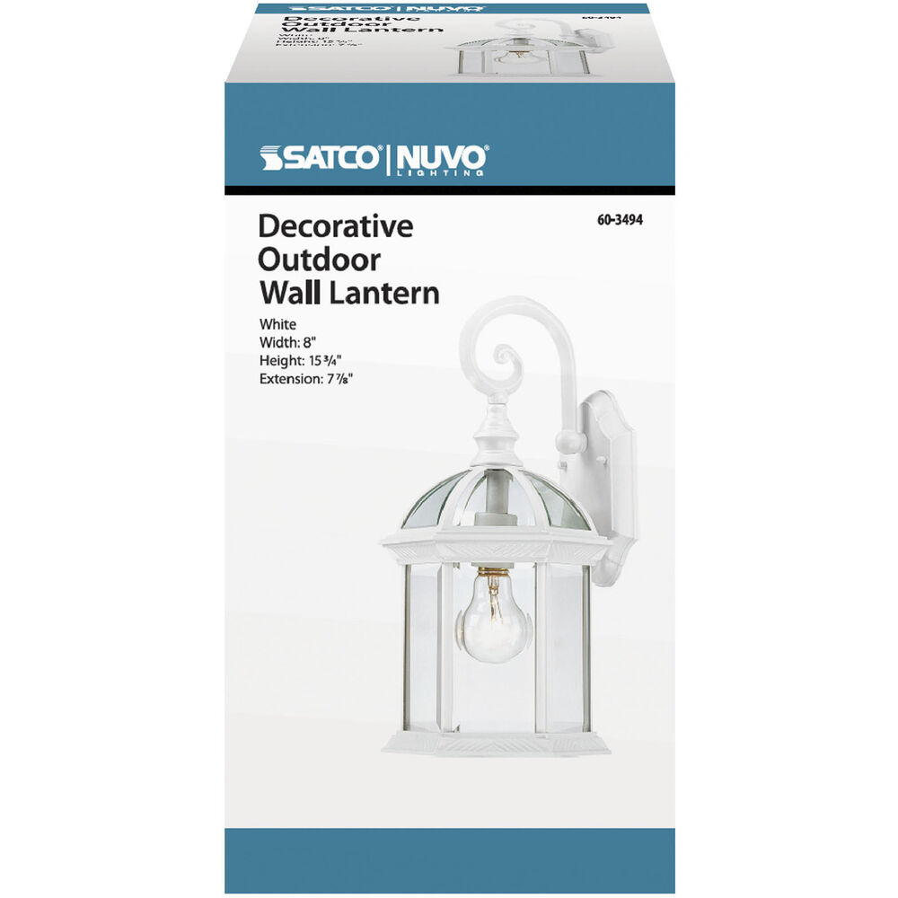 Nuvo Lighting Boxwood 1 Light 16 Inch White Outdoor Wall Sconce