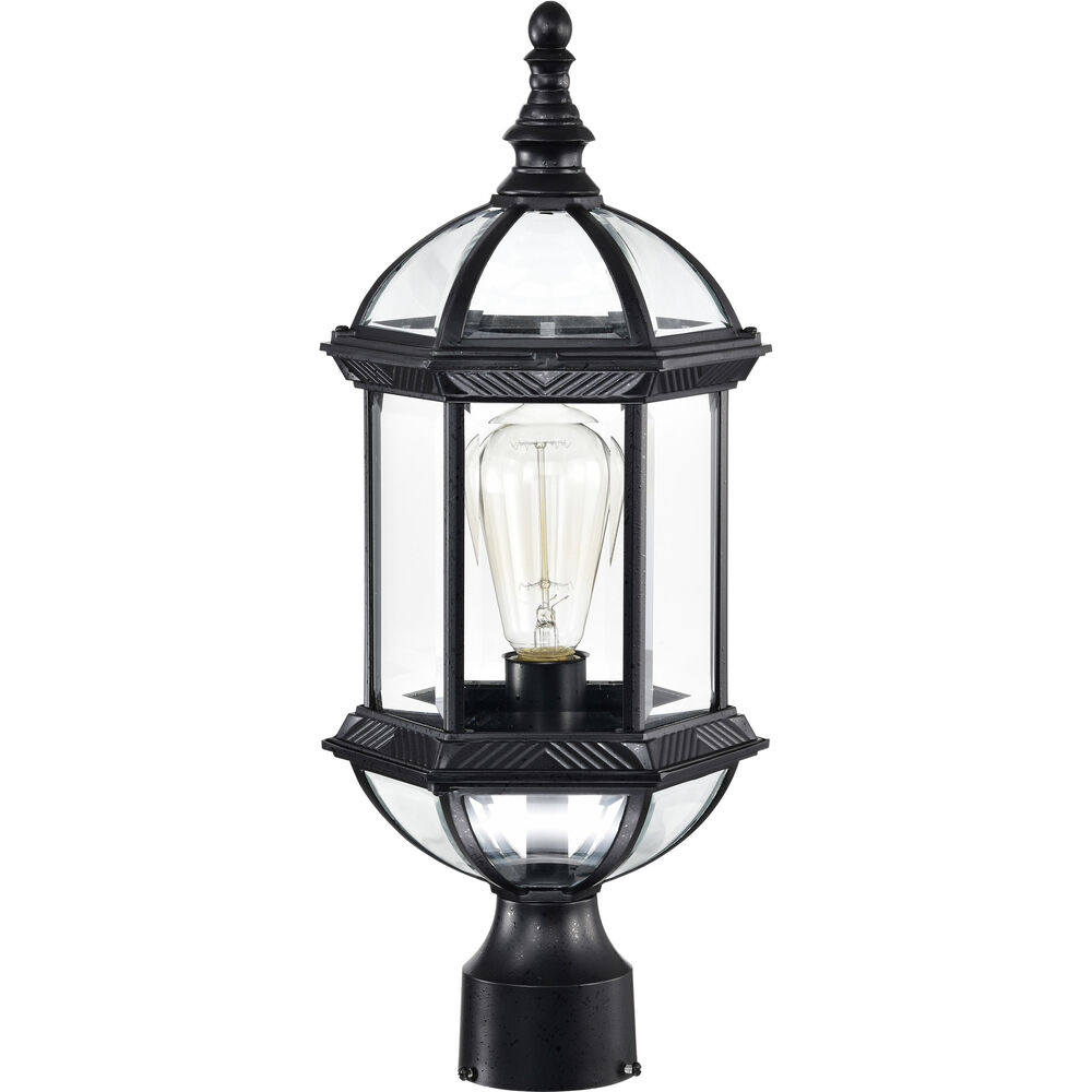 Nuvo Lighting Boxwood 1 Light 19 Inch Textured Black Outdoor Post Light