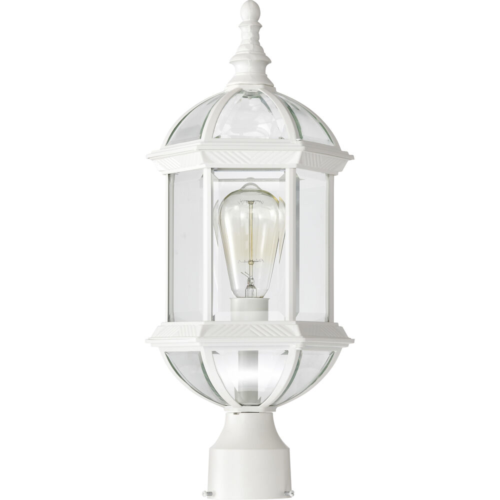 Nuvo Lighting Boxwood 1 Light 19 Inch White Outdoor Post Light