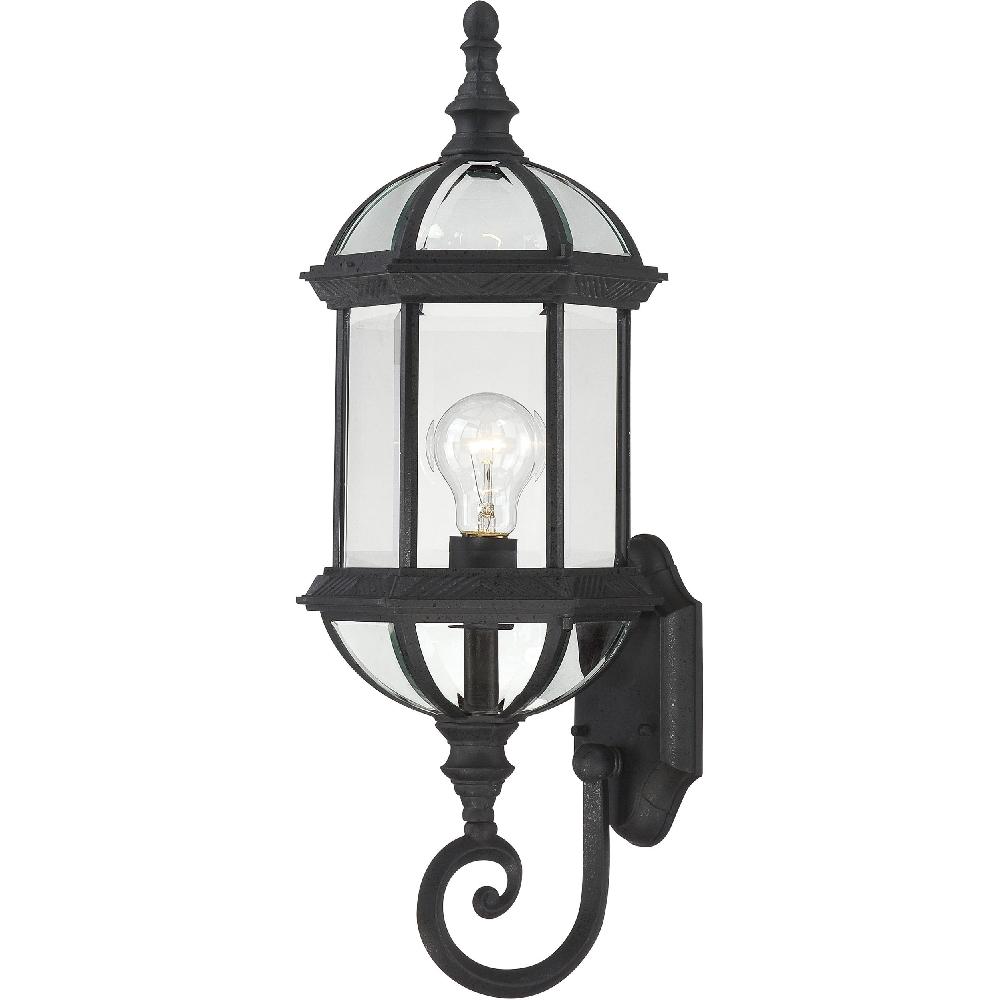 nuvo lighting Boxwood 1 Light 22 inch Textured Black Outdoor Wall Lantern