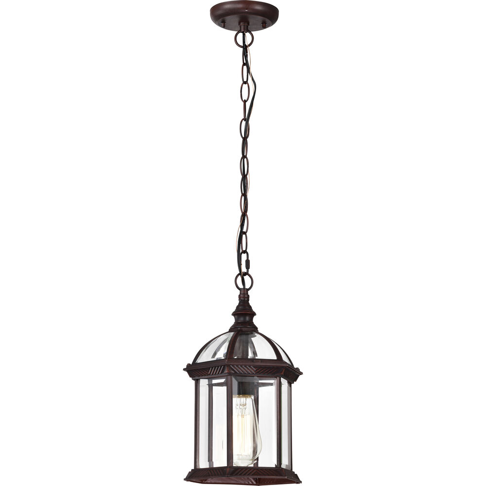 Nuvo Lighting Boxwood 1 Light 8 Inch Rustic Bronze Outdoor Hanging Lantern