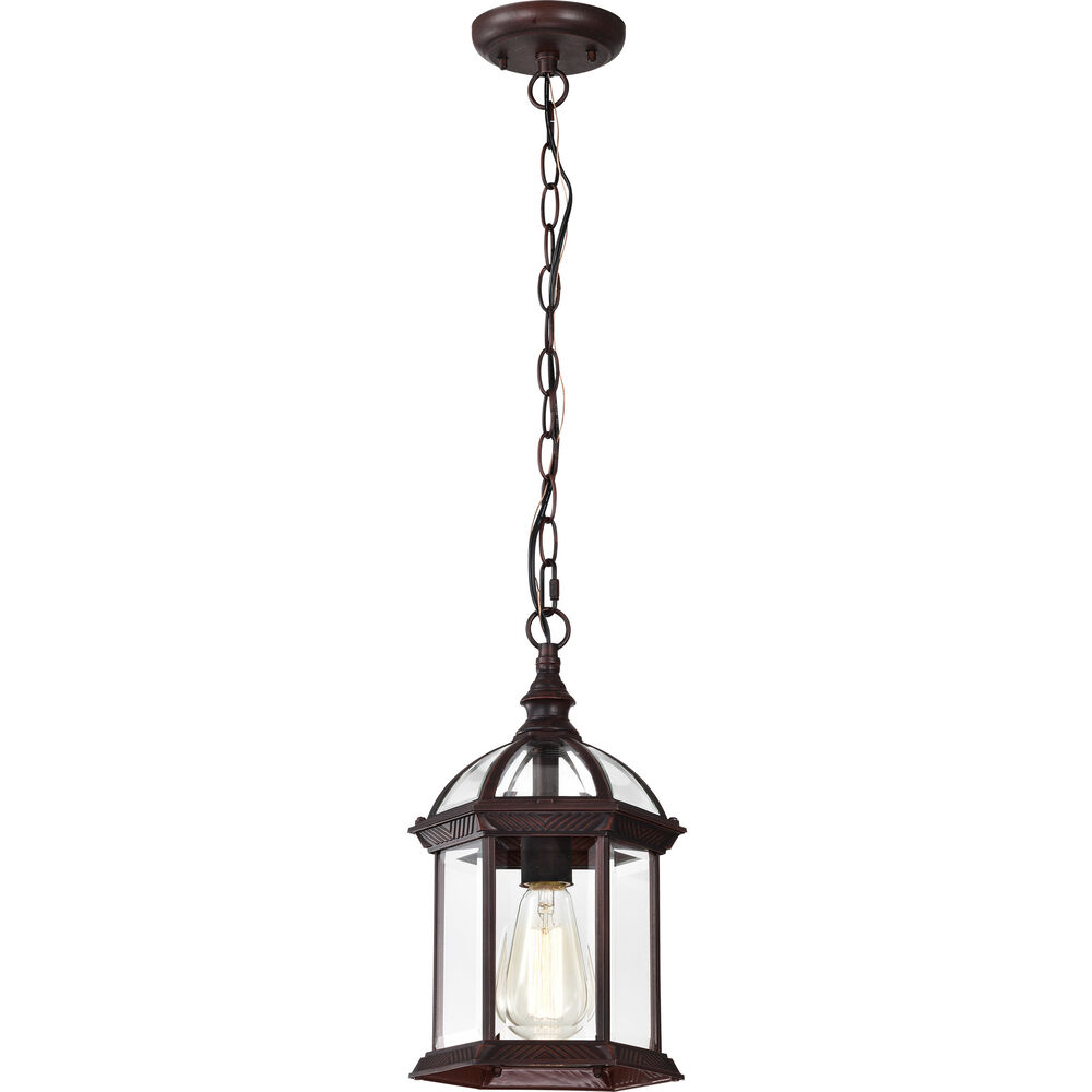 Nuvo Lighting Boxwood 1 Light 8 Inch Rustic Bronze Outdoor Hanging Lantern