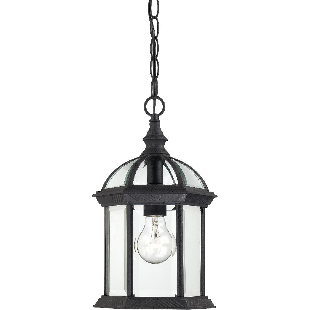 nuvo lighting Boxwood 1 Light 8 inch Textured Black Outdoor Hanging Lantern