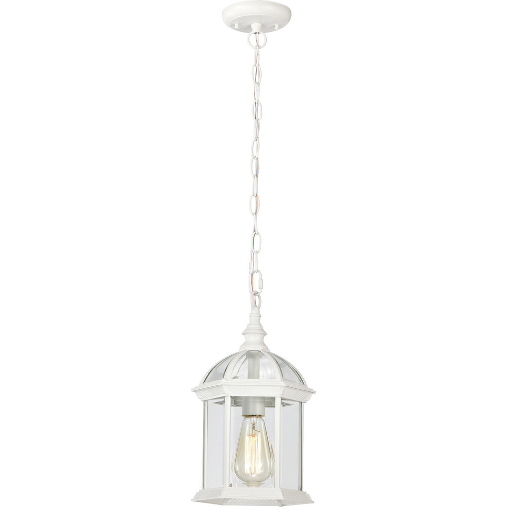 Nuvo Lighting Boxwood 1 Light 8 Inch White Outdoor Hanging Lantern