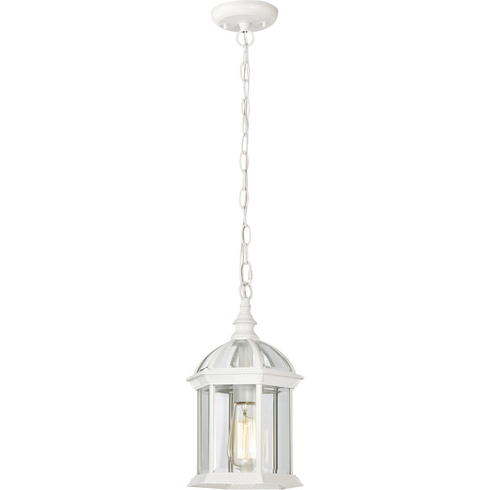 Nuvo Lighting Boxwood 1 Light 8 Inch White Outdoor Hanging Lantern