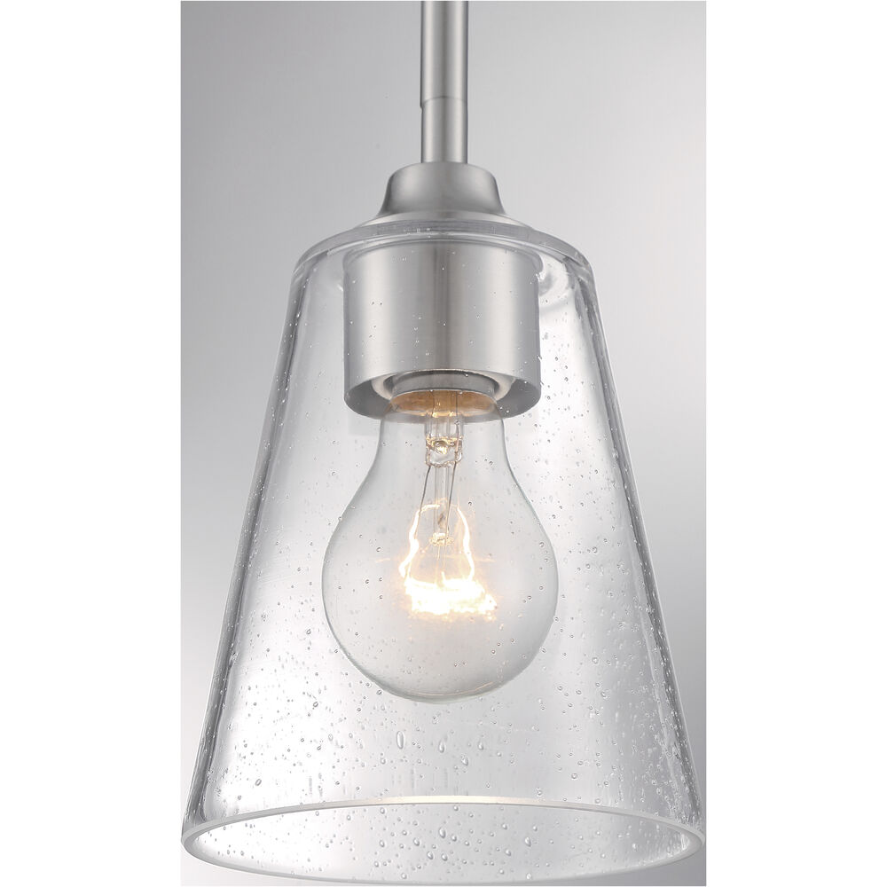 Nuvo Lighting Bransel 1 Light 5 Inch Brushed Nickel Pendant Ceiling Light