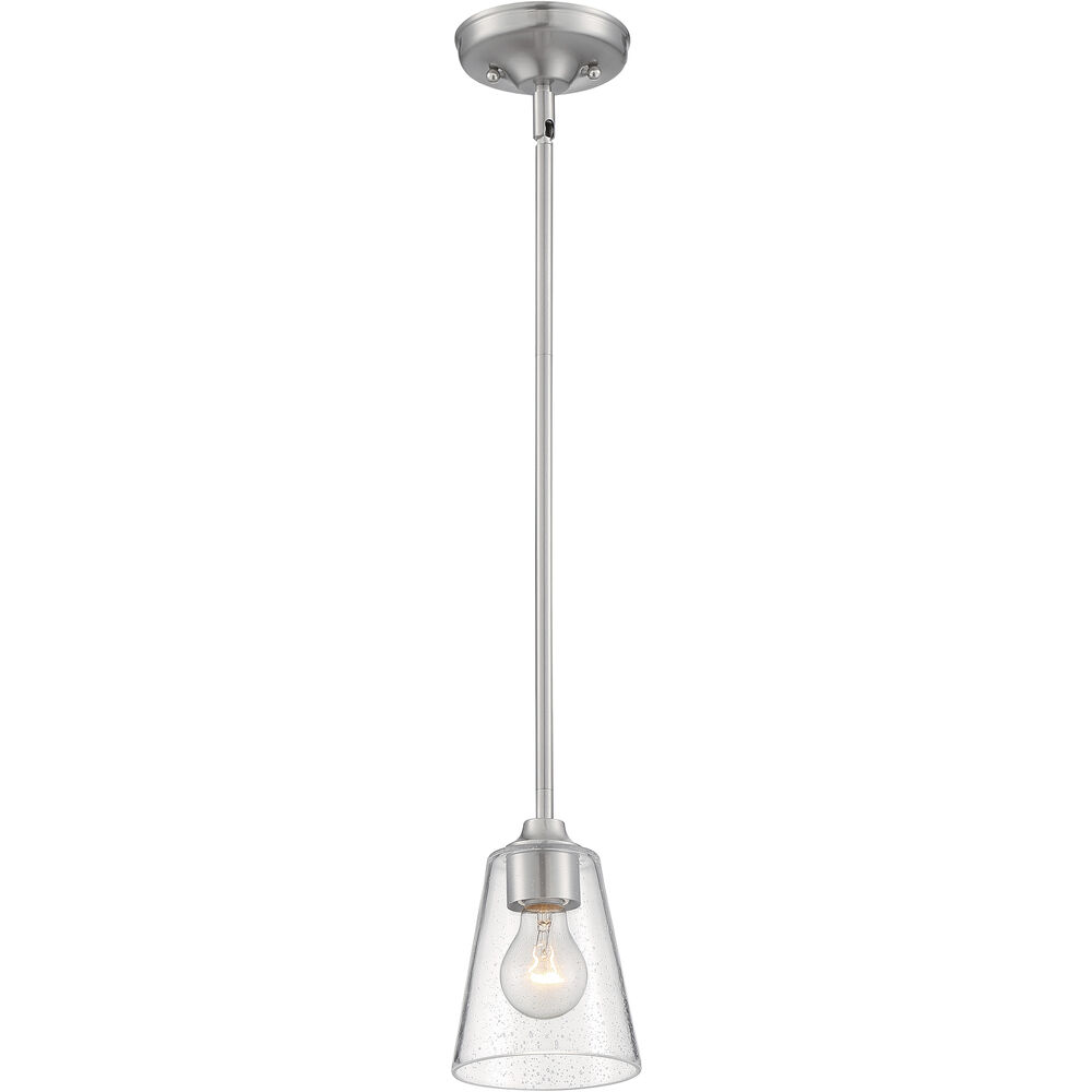 Nuvo Lighting Bransel 1 Light 5 Inch Brushed Nickel Pendant Ceiling Light