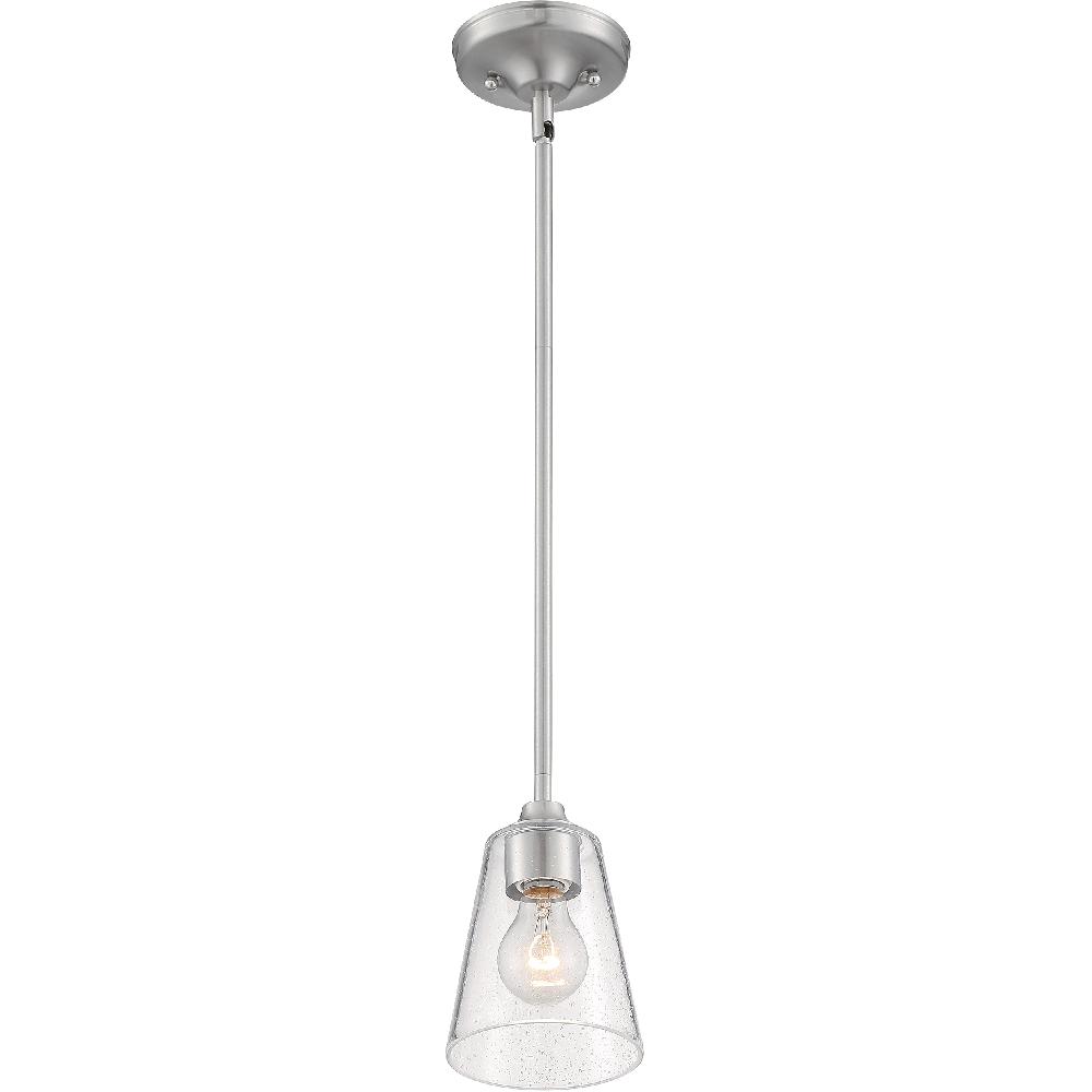nuvo lighting Bransel 1 Light 5 inch Brushed Nickel Pendant Ceiling Light