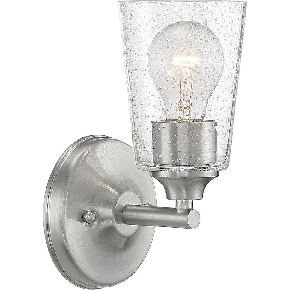 Nuvo Lighting Bransel 1 Light 5 Inch Brushed Nickel Vanity Light Wall Light
