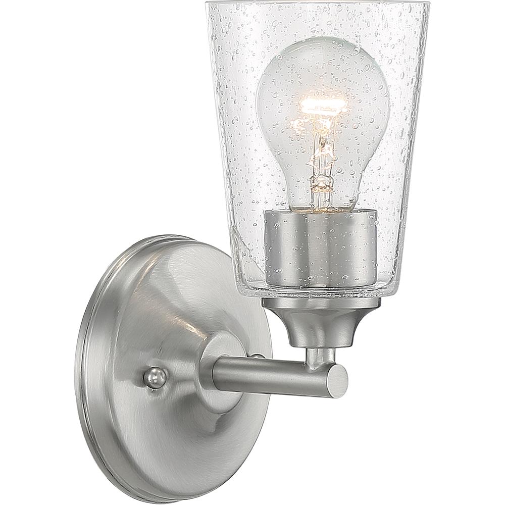nuvo lighting Bransel 1 Light 5 inch Brushed Nickel Vanity Light Wall Light