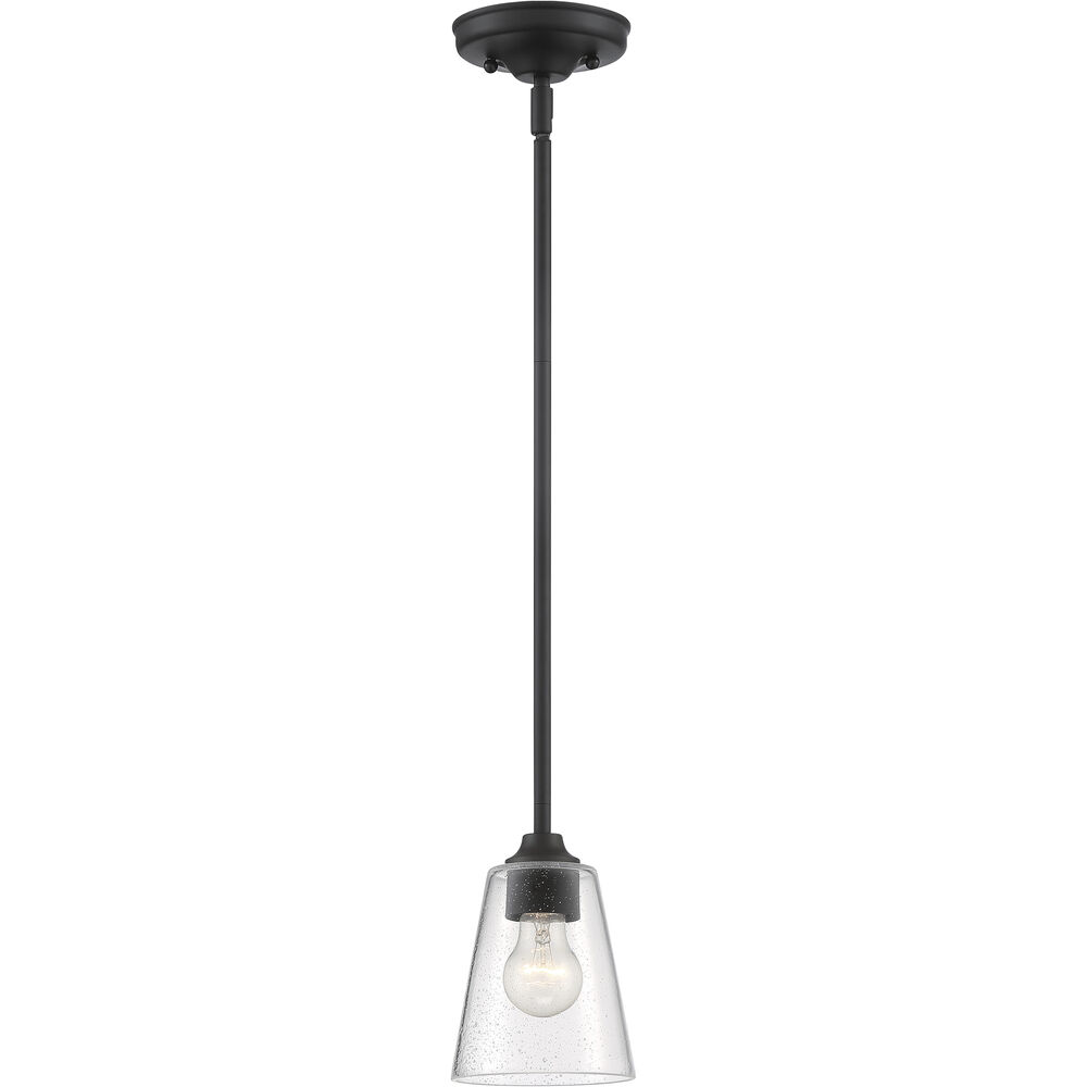 Nuvo Lighting Bransel 1 Light 5 Inch Matte Black Pendant Ceiling Light