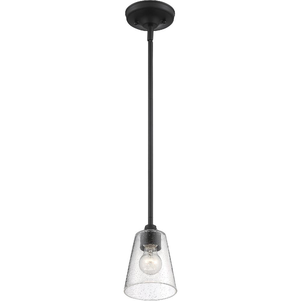 nuvo lighting Bransel 1 Light 5 inch Matte Black Pendant Ceiling Light