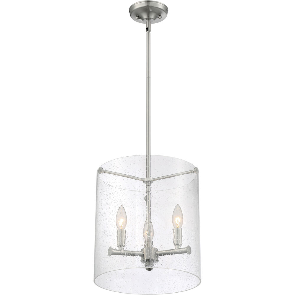 Nuvo Lighting Bransel 3 Light 12 Inch Brushed Nickel Pendant Ceiling Light