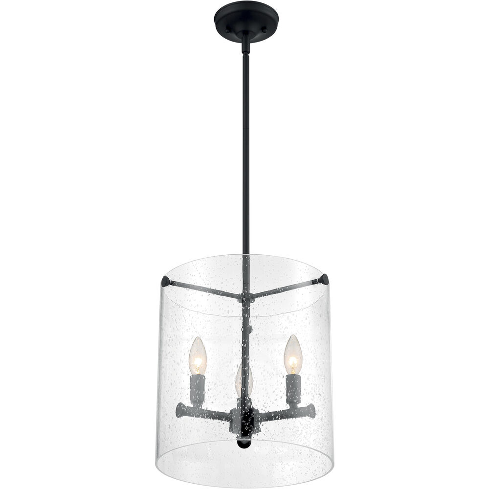 Nuvo Lighting Bransel 3 Light 12 Inch Matte Black Pendant Ceiling Light