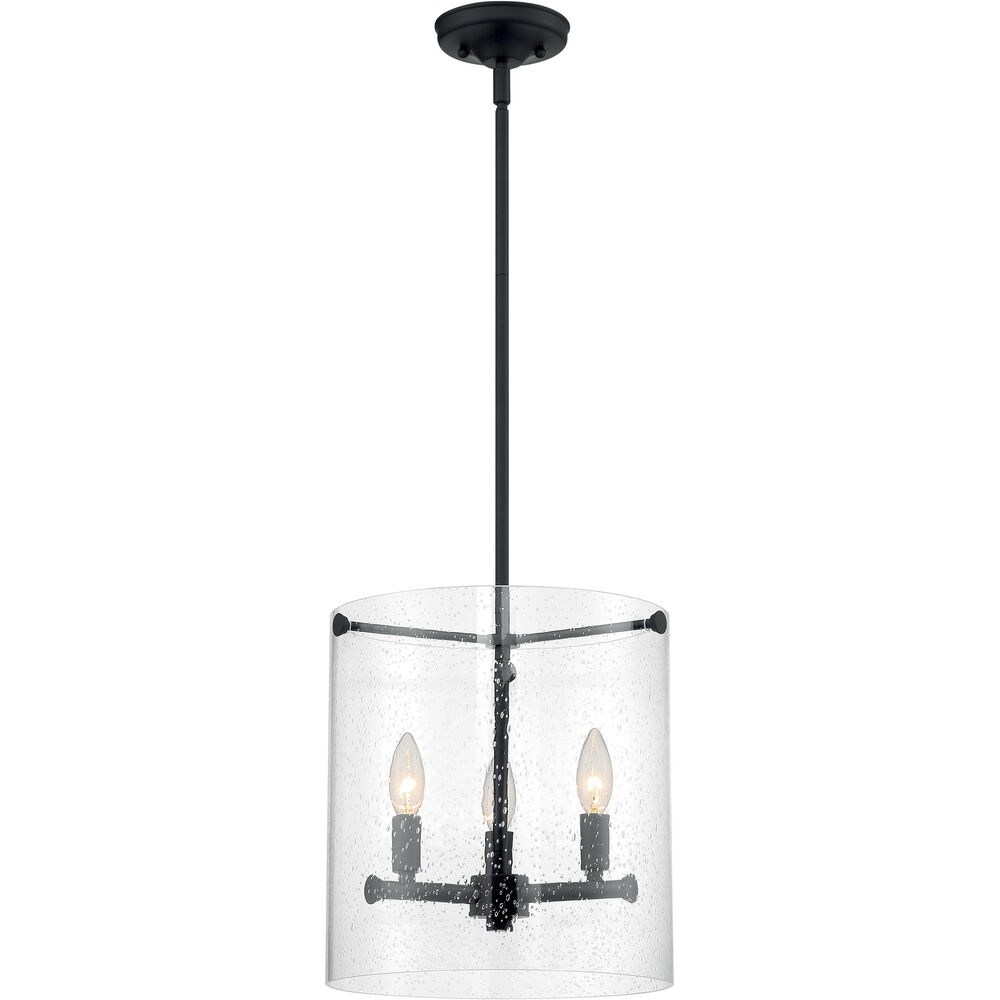 Nuvo Lighting Bransel 3 Light 12 Inch Matte Black Pendant Ceiling Light