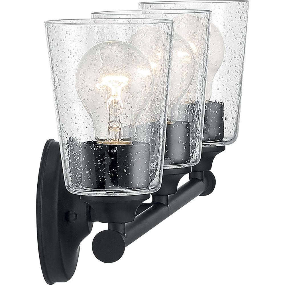 Nuvo Lighting Bransel 3 Light 20 Inch Matte Black Vanity Light Wall Light