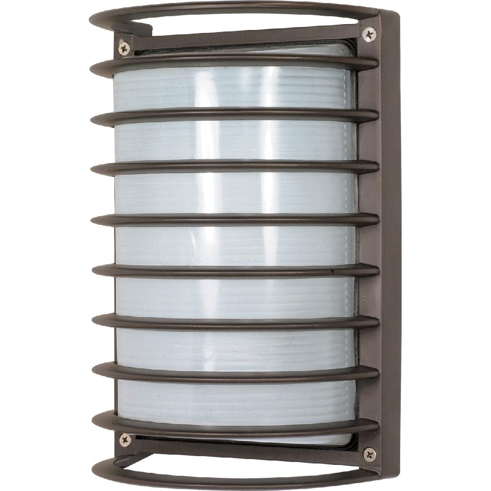 nuvo lighting Brentwood 1 Light 10 inch Architectural Bronze Outdoor Bulk Head Rectangle