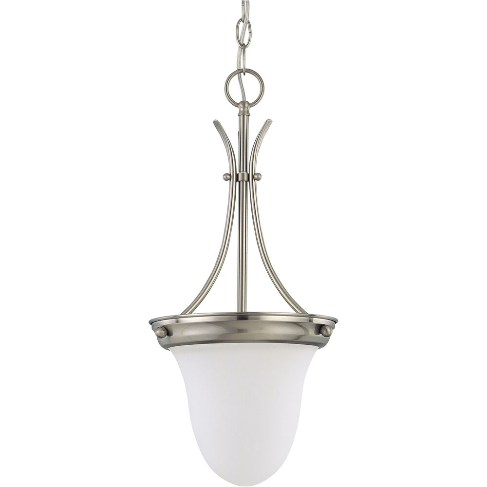 Nuvo Lighting Brentwood 1 Light 10 Inch Brushed Nickel Pendant Ceiling Light