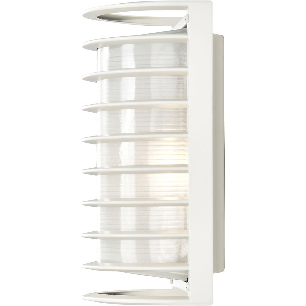 Nuvo Lighting Brentwood 1 Light 10 Inch Semi Gloss White Outdoor Bulk Head Rectangle