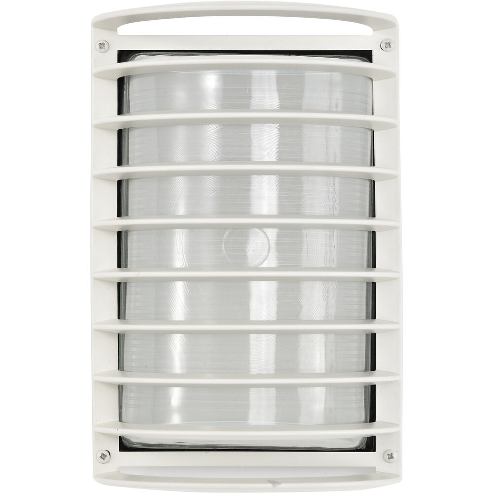 Nuvo Lighting Brentwood 1 Light 10 Inch Semi Gloss White Outdoor Bulk Head Rectangle
