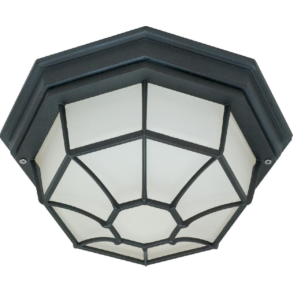 nuvo lighting Brentwood 1 Light 11 inch Textured Black Outdoor Flushmount