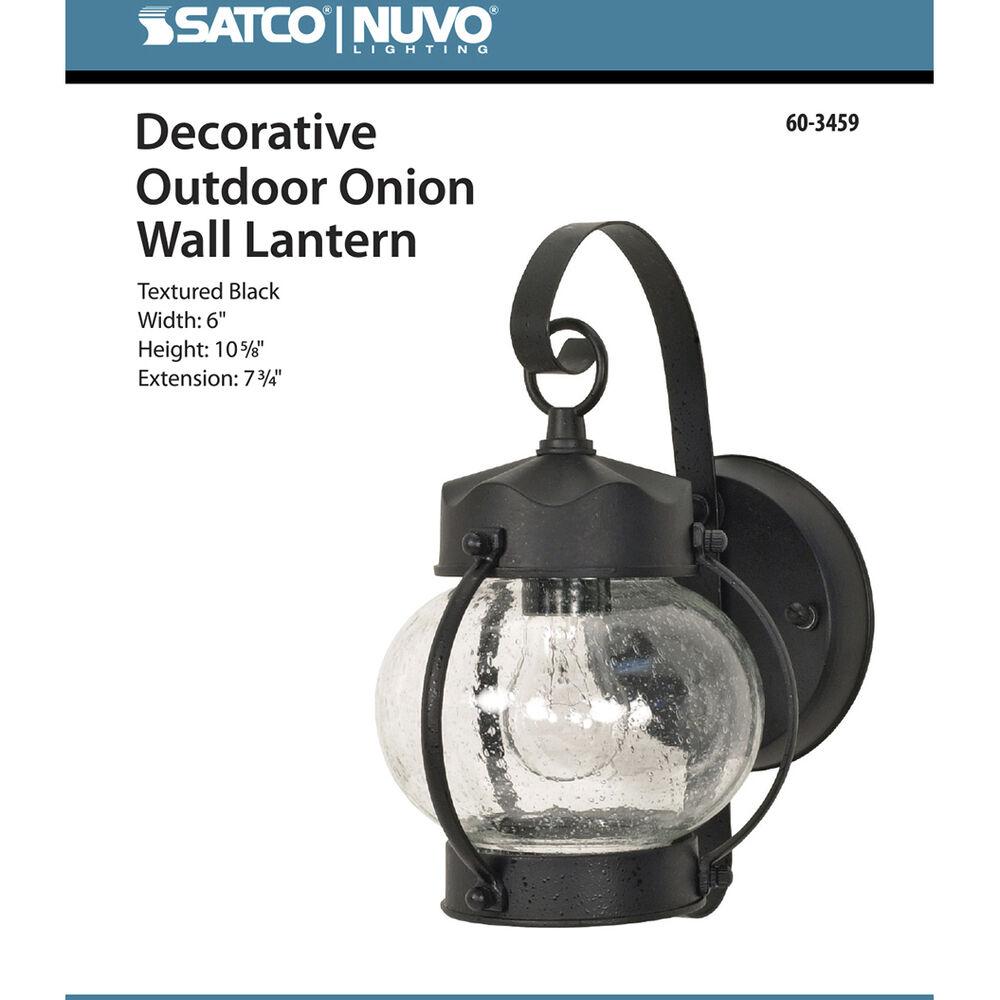 Nuvo Lighting Brentwood 1 Light 11 Inch Textured Black Outdoor Wall Fixture