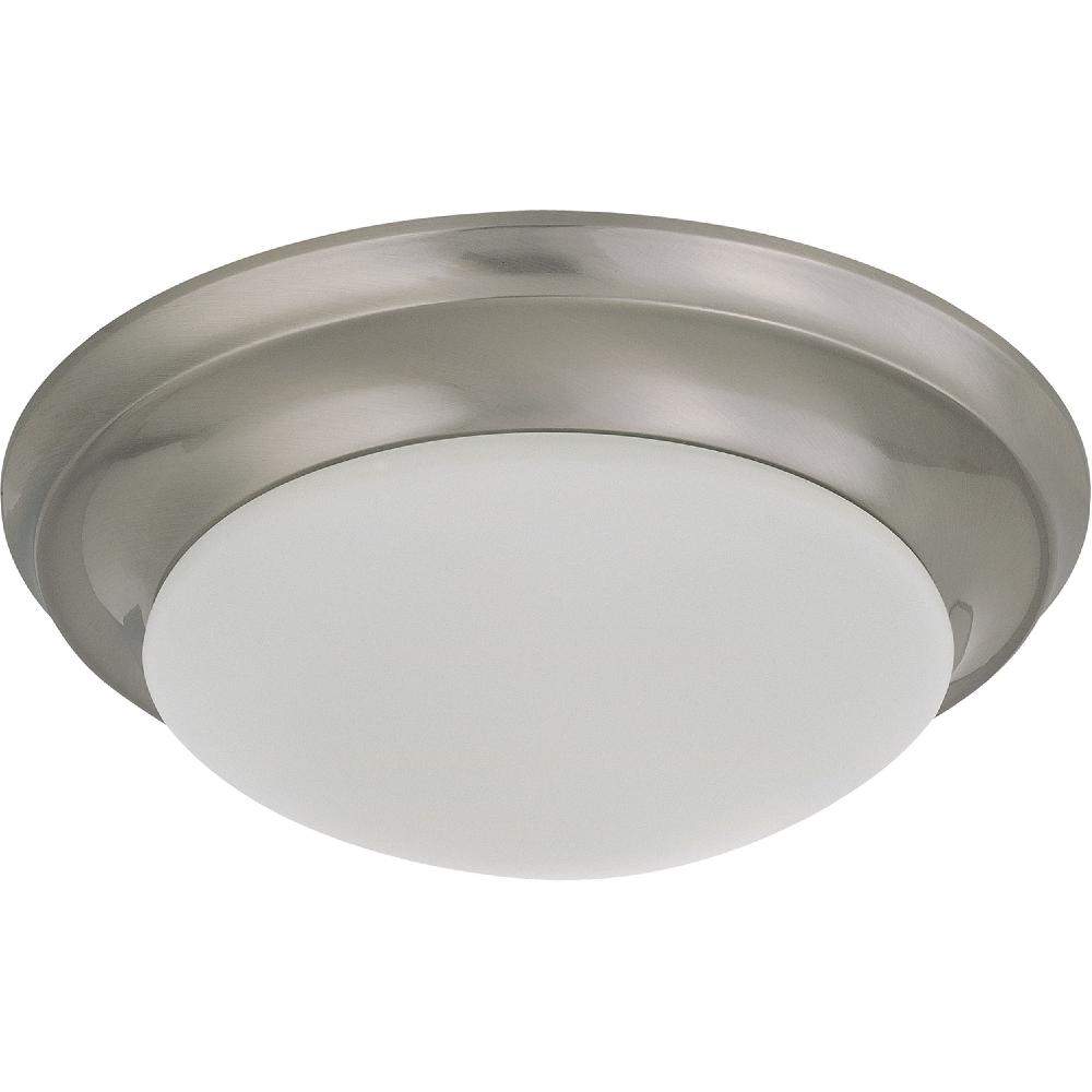 nuvo lighting Brentwood 1 Light 12 inch Brushed Nickel Flush Mount Ceiling Light
