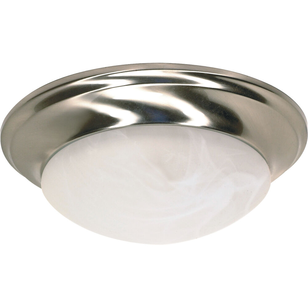 Nuvo Lighting Brentwood 1 Light 12 Inch Brushed Nickel Flush Mount Ceiling Light