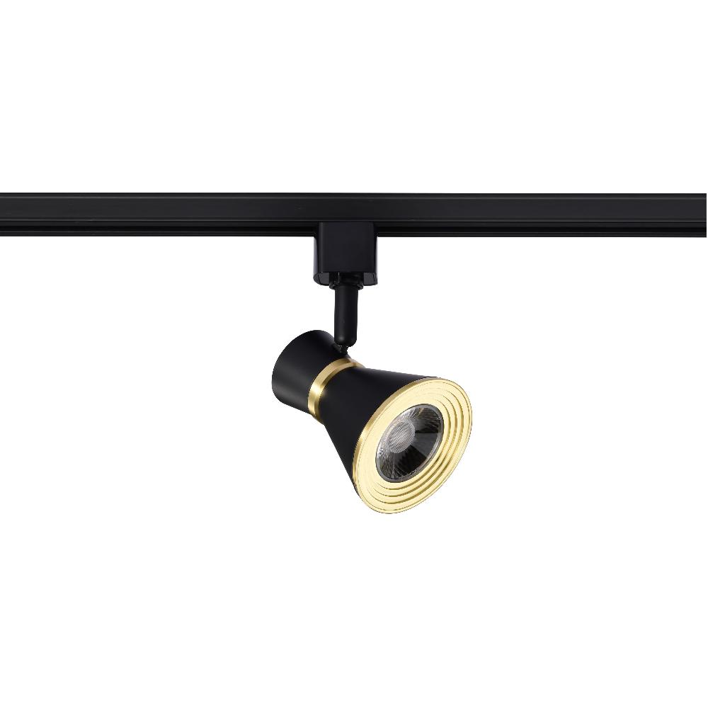 nuvo lighting Brentwood 1 Light 120 Matte Black and Brushed Brass Track Lighting Ceiling Light